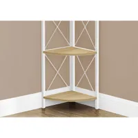 Monarch Specialties 60" 4-Shelf Metal Corner Bookcase