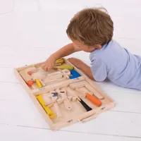 Boîte à outils de menuisier en bois de Bigjigs Toys