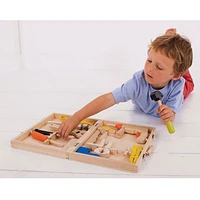 Bigjigs Toys Wooden Carpenter's Tool Box