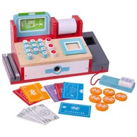 Bigjigs Toys Wooden Shop Till with Scanner