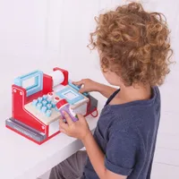 Bigjigs Toys Wooden Shop Till with Scanner