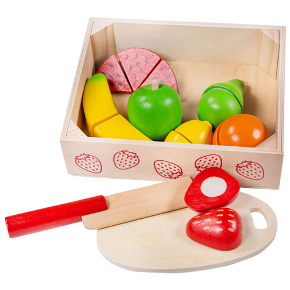 Bigjigs Toys Wooden Cutting Fruit Crate