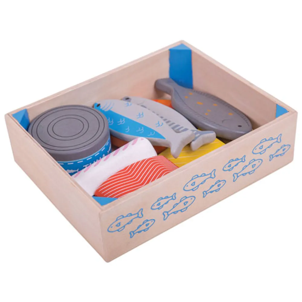 Bigjigs Toys Wooden Seafood Crate