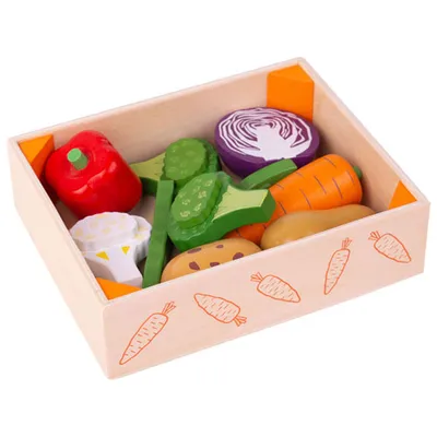 Bigjigs Toys Wooden Vegetable Crate