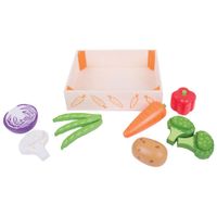 Bigjigs Toys Wooden Vegetable Crate