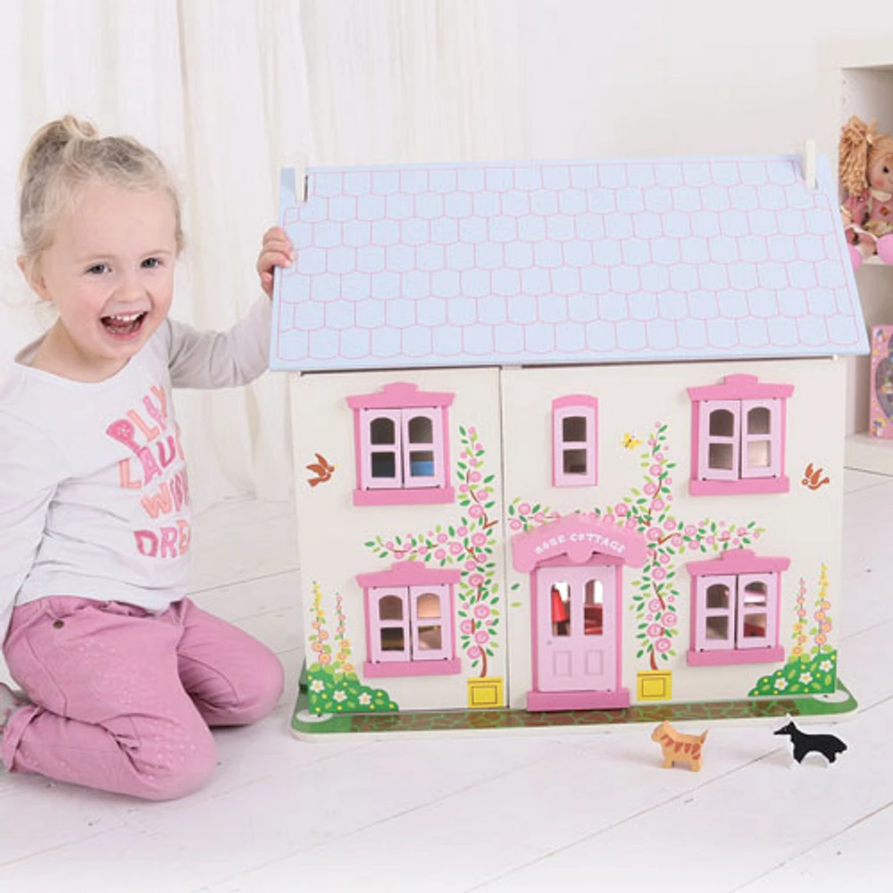 Maison de campagne rose de Bigjigs Toys