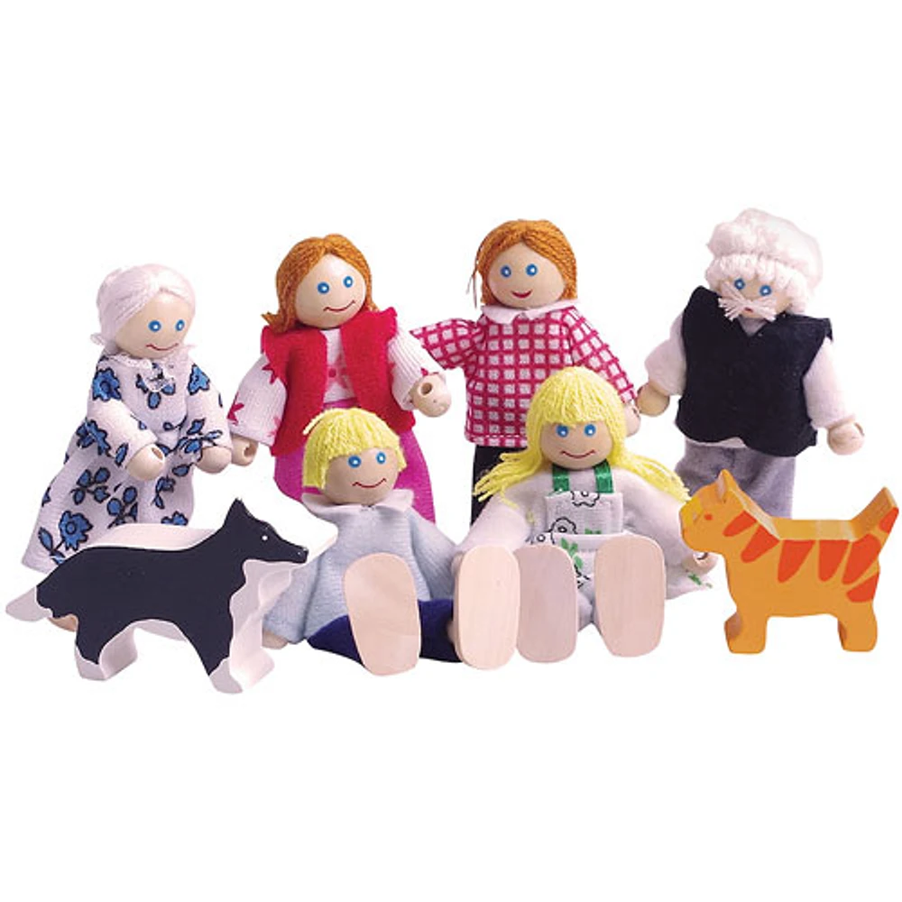 Famille de poupées en bois de Bigjigs Toys