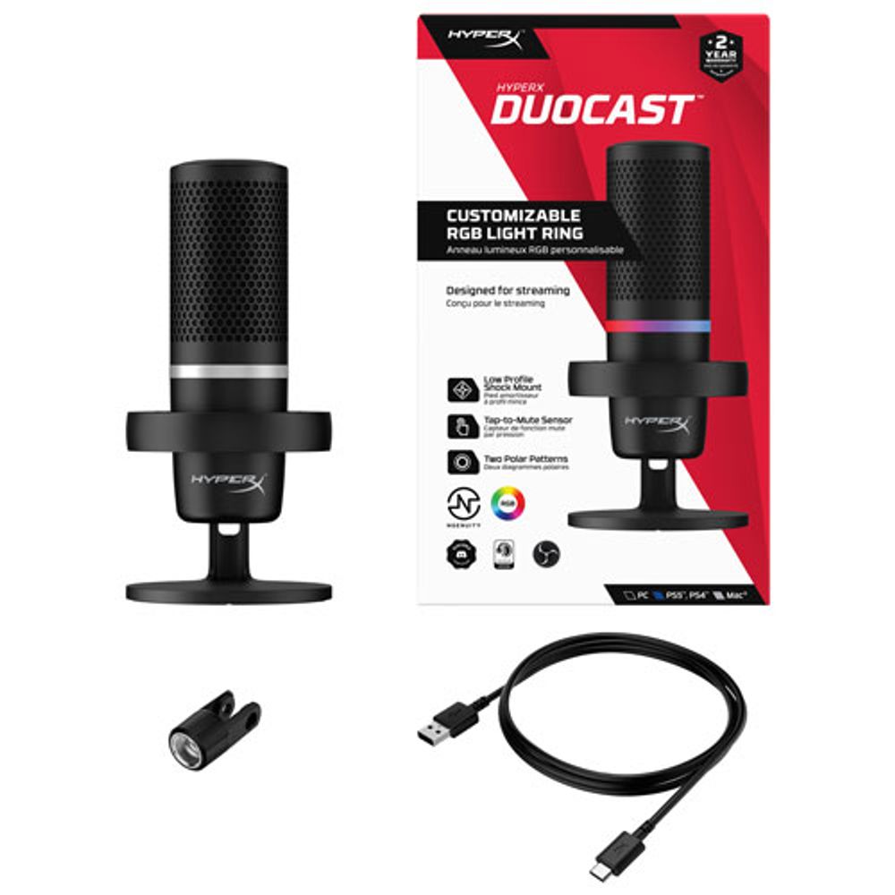 HyperX DuoCast USB Microphone - Black - Only at Best Buy