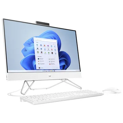 HP 23.8" All-in-One PC - Starry White (AMD Ryzen 3 5300U/256GB SSD/8GB RAM) - Only at Best Buy
