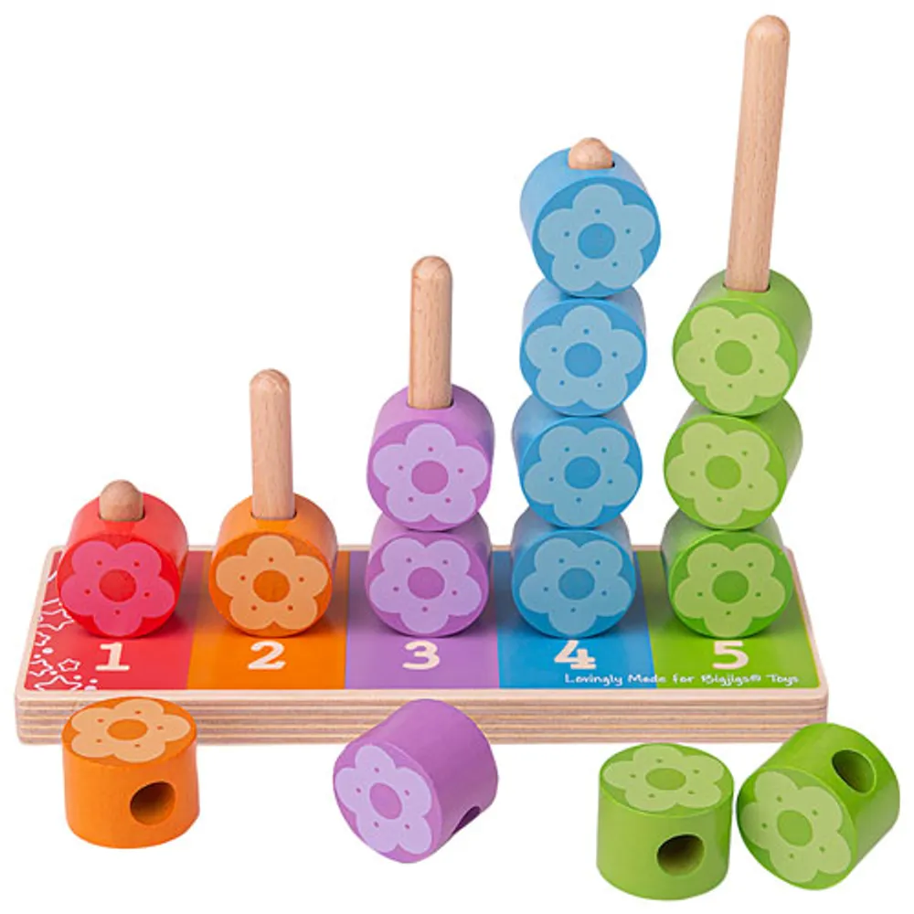 Bigjigs Toys Wooden First Flower Stacker