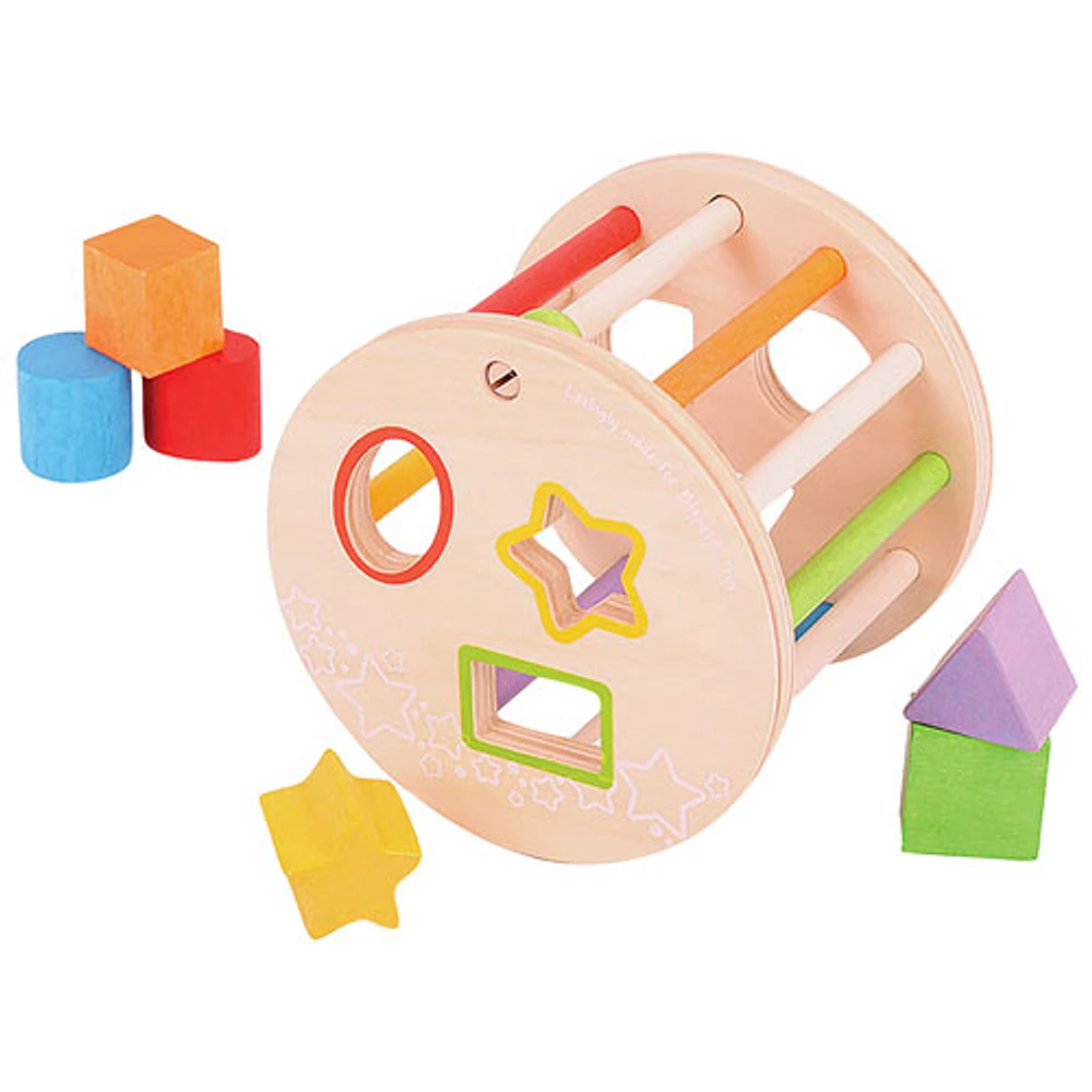 Bigjigs Toys Wooden First Rolling Shape Sorter