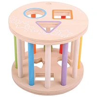 Bigjigs Toys Wooden First Rolling Shape Sorter