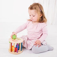 Bigjigs Toys Wooden First Rolling Shape Sorter