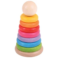 Bigjigs Toys Wooden First Rainbow Stacker