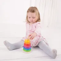 Bigjigs Toys Wooden First Rainbow Stacker