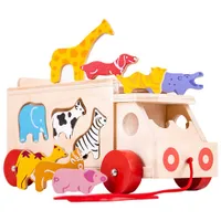 Bigjigs Toys Wooden Animal Shape Lorry