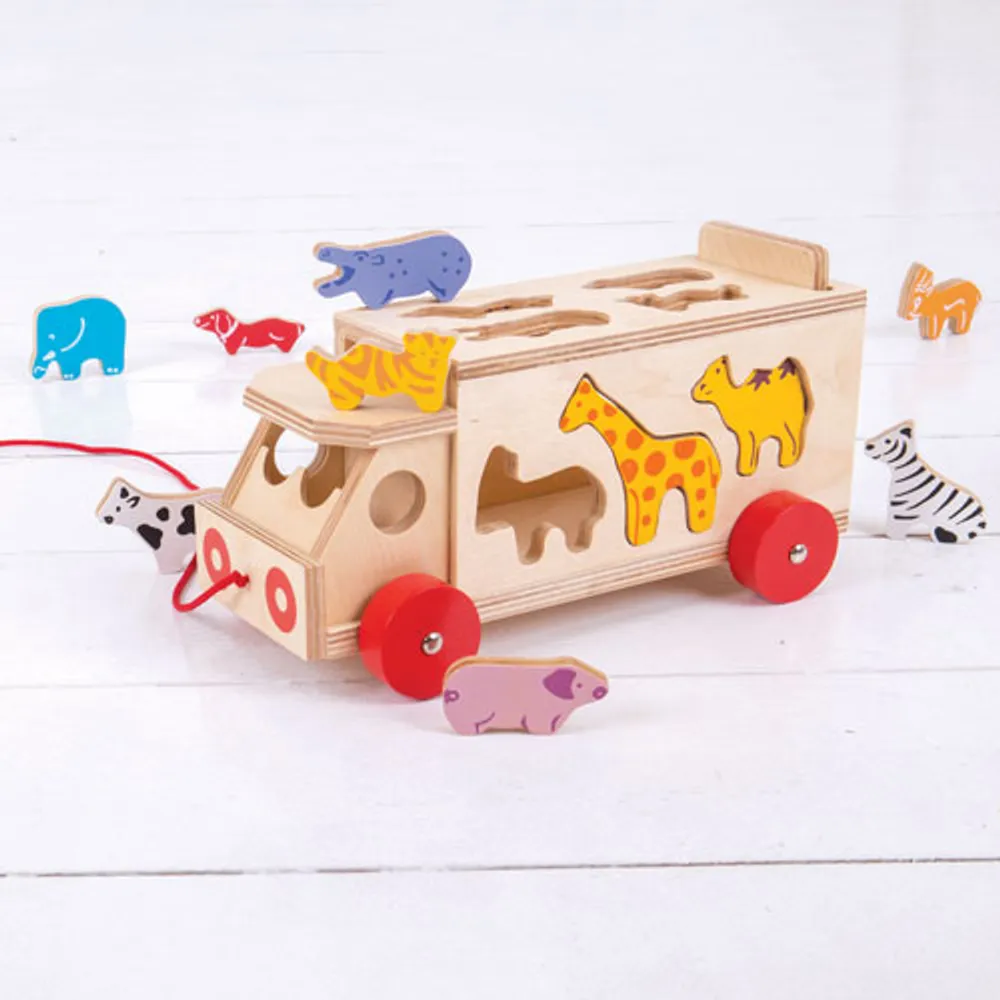 Bigjigs Toys Wooden Animal Shape Lorry