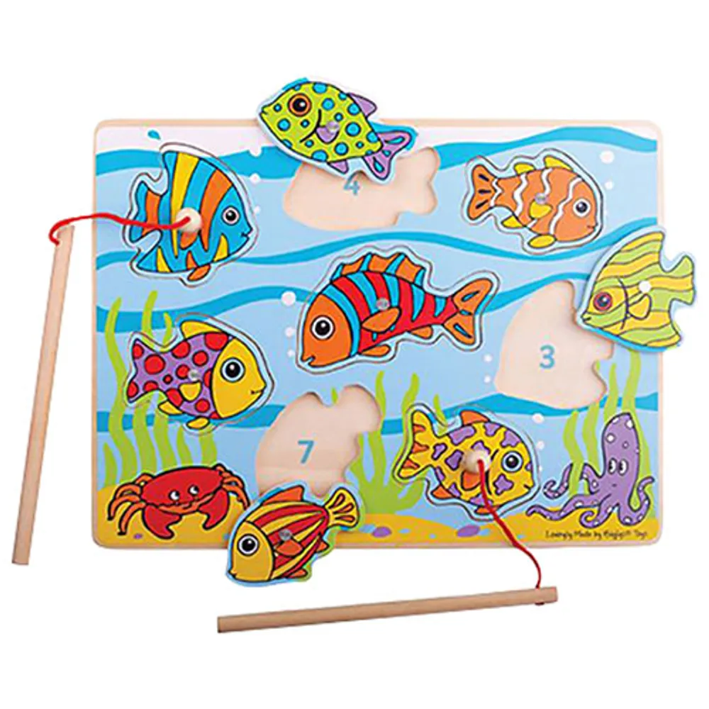 Bigjigs Toys Wooden Tropical Magnetic Fishing Game
