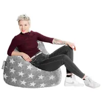 Fluffy Stars Contemporary Polyester Bean Bag