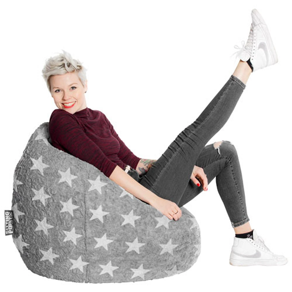 Fluffy Stars Contemporary Polyester Bean Bag