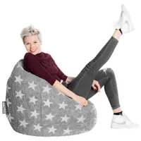 Fluffy Stars Contemporary Polyester Bean Bag