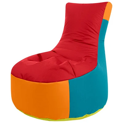 Fauteuil poire contemporain en polyester Swing Harlekin - Multicolore