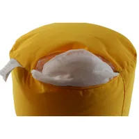 Pouf en polyester Soleil de Gouchee Home - Jaune