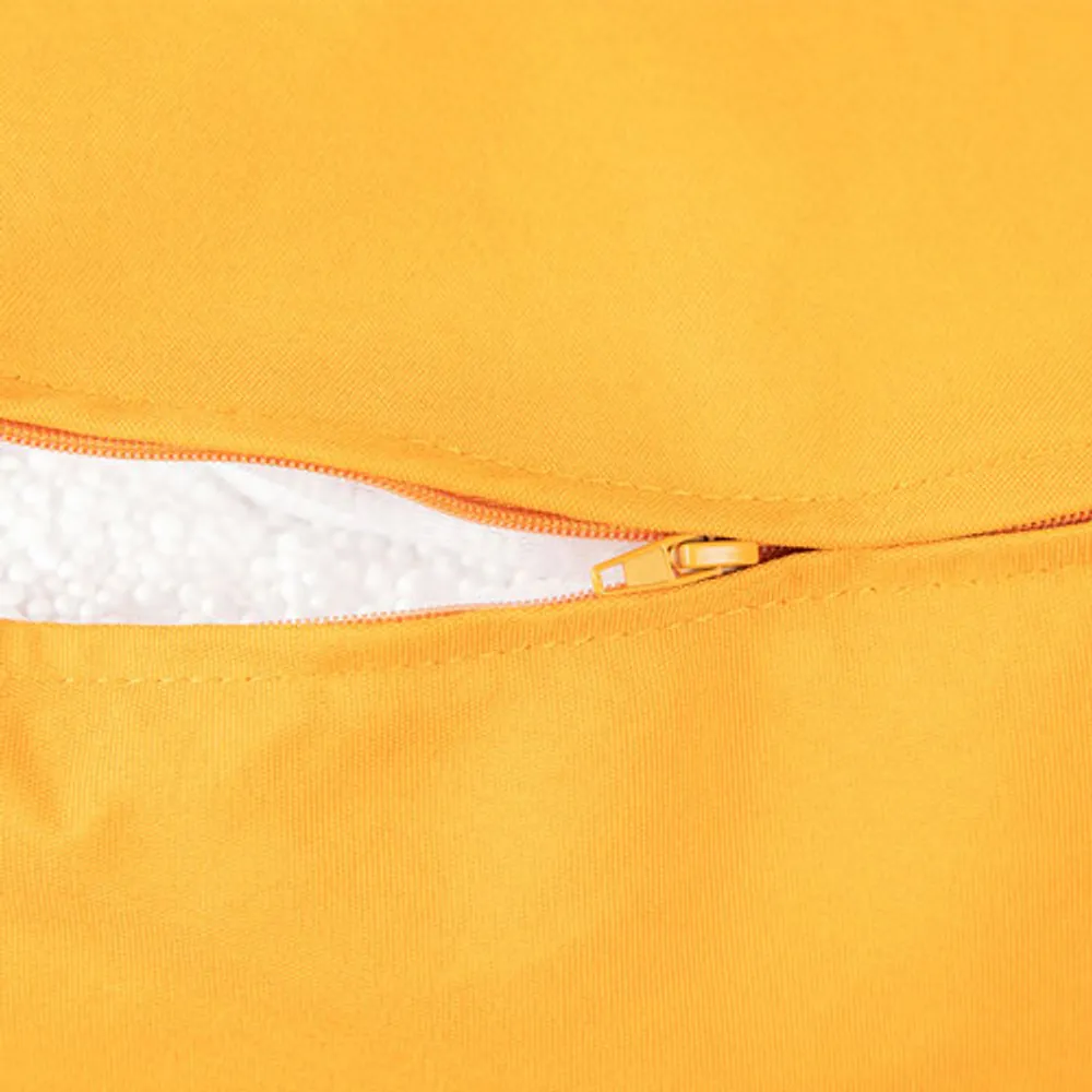 Pouf en polyester Soleil de Gouchee Home - Jaune