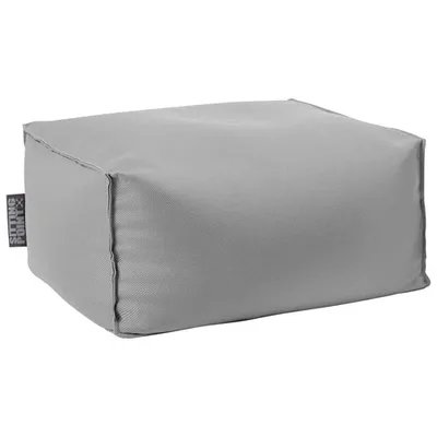 Pouf en polyester Chamonix de Gouchee Home - Argenté