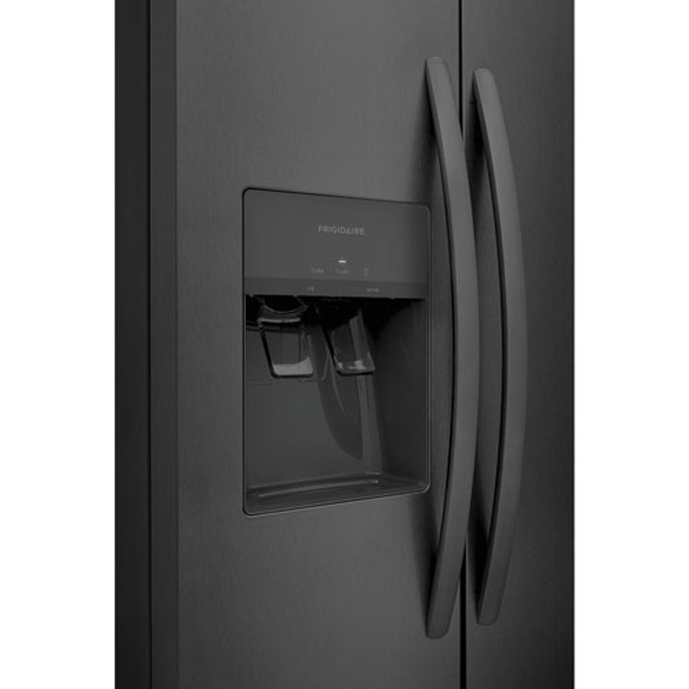 Frigidaire 33" 22.3 Cu. Ft. Side-By-Side Refrigerator with Ice & Water Dispenser (FRSS2323AD) - Black Stainless Steel