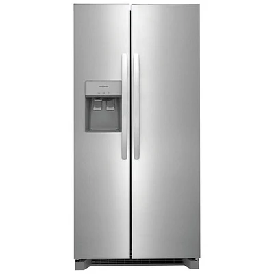Réfrigérateur à congélateur juxtaposé de 22,3 pi³ et 33 po avec distributeur de glaçons et d'eau de Frigidaire (FRSS2323AS) - Acier inoxydable