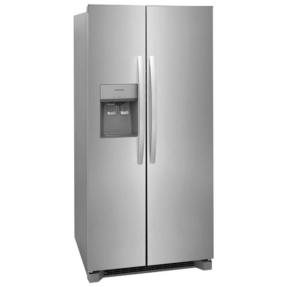 Réfrigérateur à congélateur juxtaposé de 22,3 pi³ et 33 po avec distributeur de glaçons et d'eau de Frigidaire (FRSS2323AS) - Acier inoxydable