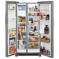 Réfrigérateur à congélateur juxtaposé de 22,3 pi³ et 33 po avec distributeur de glaçons et d'eau de Frigidaire (FRSS2323AS) - Acier inoxydable