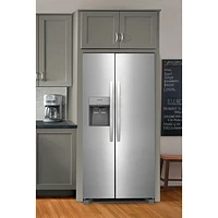 Réfrigérateur à congélateur juxtaposé de 22,3 pi³ et 33 po avec distributeur de glaçons et d'eau de Frigidaire (FRSS2323AS) - Acier inoxydable