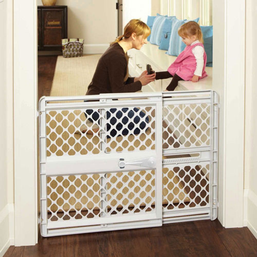 North States Supergate Classic Pressure-Mounted Safety Gate - Light Grey