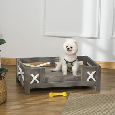 pawhut raised dog bed
