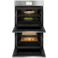 Café 30" 10 Cu. Ft. Double True Convection Electric Wall Oven (CTD90DM2NS5) - Modern Glass