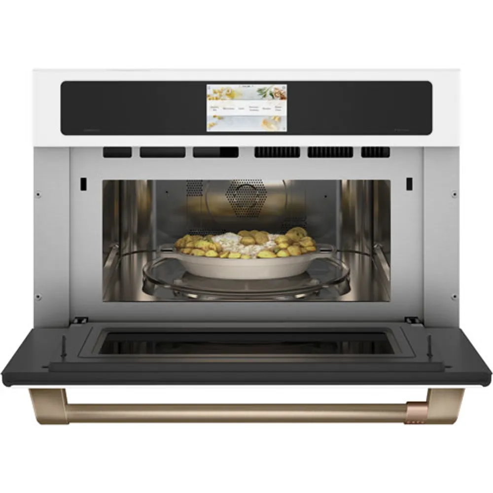 Café 30" 1.7 Cu. Ft. True Convection Electric Wall Oven (CSB913P4NW2) - Matte White