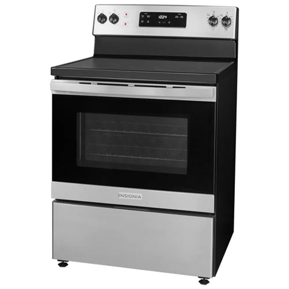 Insignia 30" 5.0 Cu. Ft. Freestanding Electric Range (NS-RGRCESS3-C) - Stainless Steel - Only at Best Buy