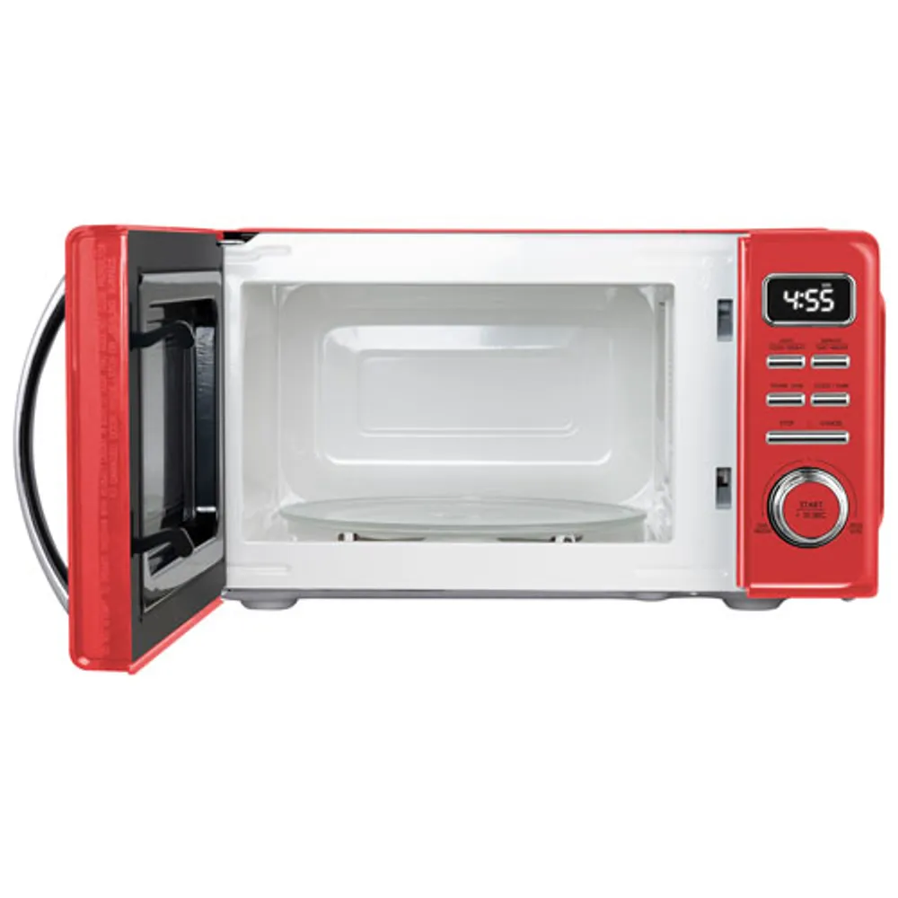 Galanz Retro 0.7 Cu.FT. Microwave (GLCMKZ07RDR07) - Hot Rod Red