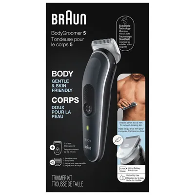 Braun Body Groomer 5 Wet/Dry Cordless Grooming Kit (BG5340)