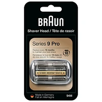 Tête de rasoir de rechange série 9 Pro de Braun (94m) - Argenté