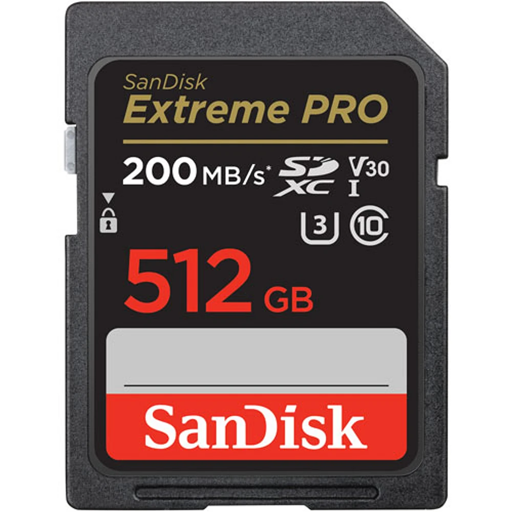 Carte mémoire SDXC Extreme Pro 200 Mo/s Go de SanDisk