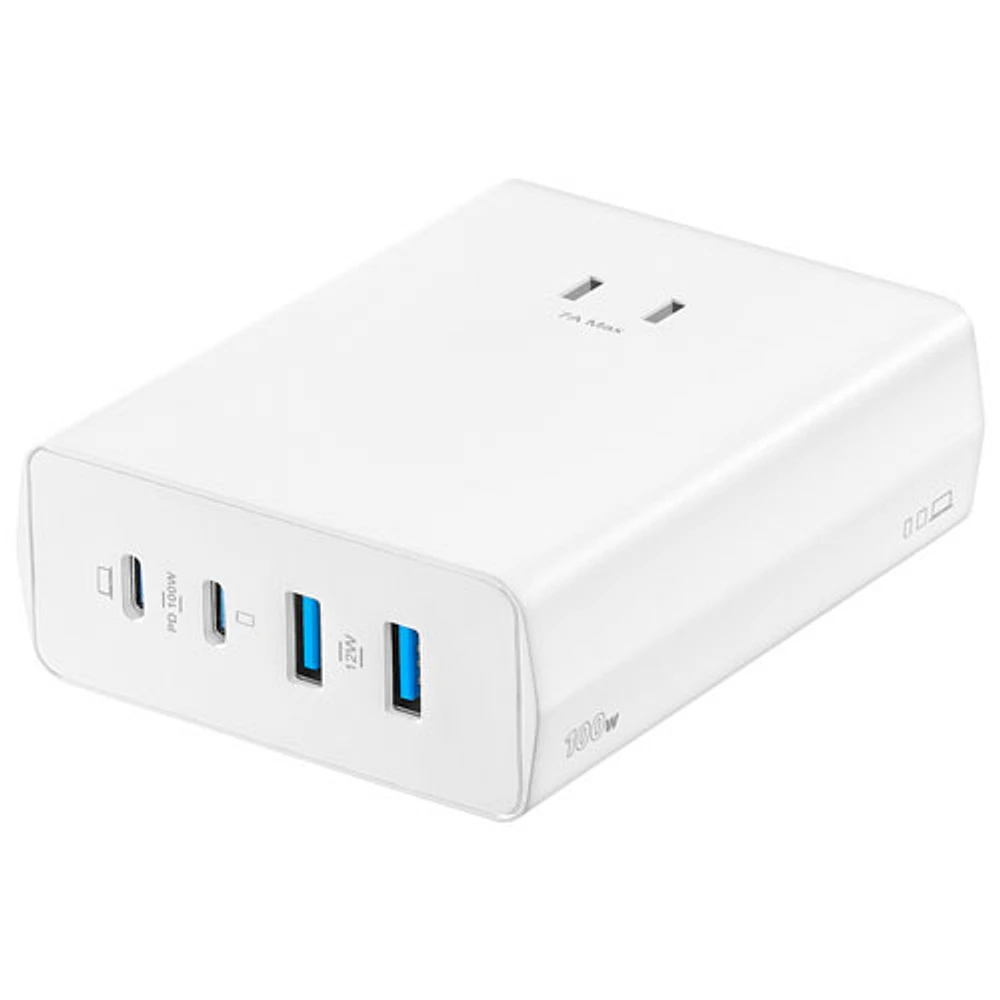 Insignia 100W 4-Port USB-C/USB-A Wall Charger - Only at Best Buy