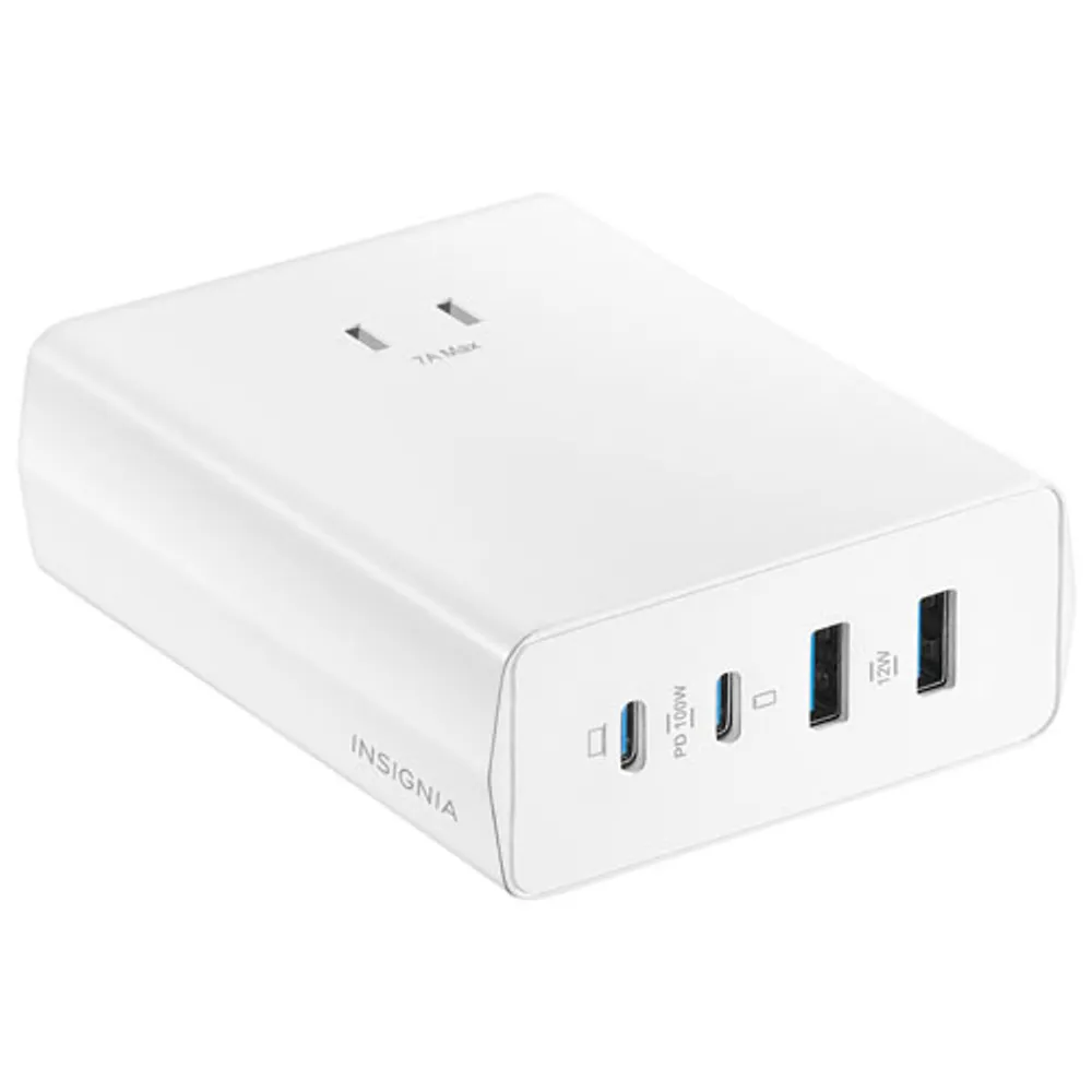 Insignia 100W 4-Port USB-C/USB-A Wall Charger - Only at Best Buy