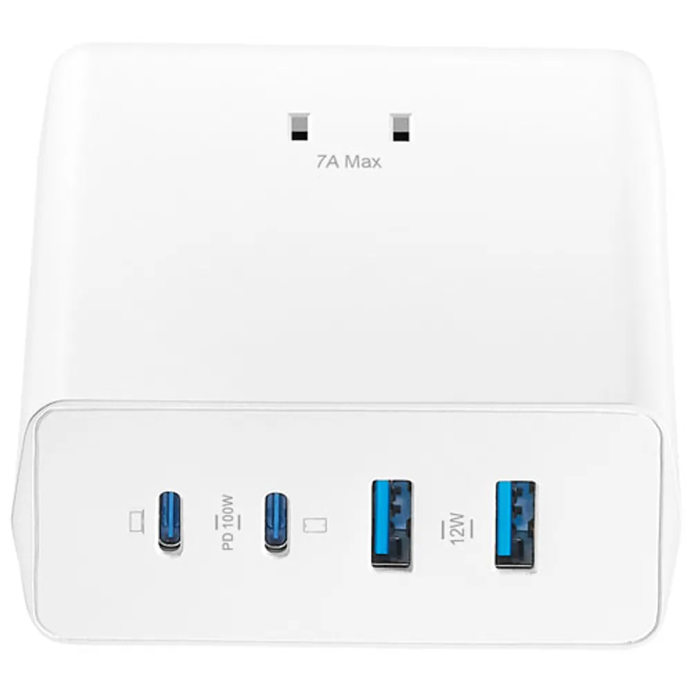 Insignia 100W 4-Port USB-C/USB-A Wall Charger - Only at Best Buy