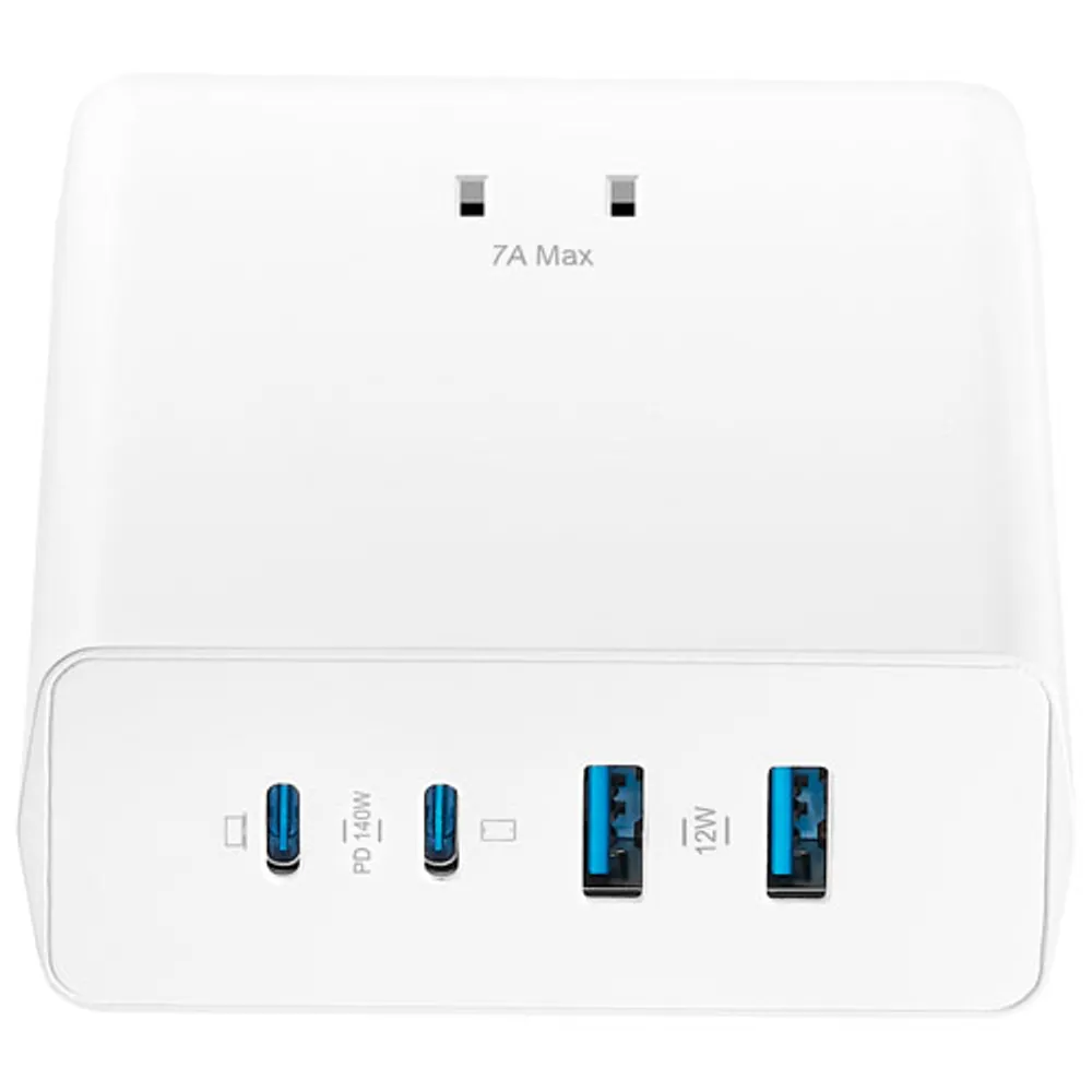 Chargeur mural à 4 ports USB-C/USB-A de 140 W d'Insignia (NS-MCC30W2K-C) - Exclusivité Best Buy