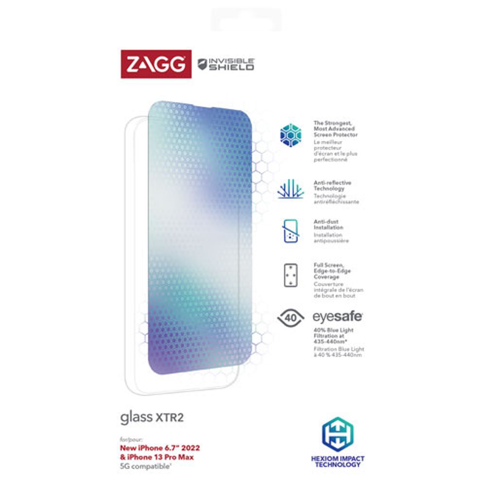 InvisibleShield by Zagg Glass XTR2 Screen Protector for iPhone 14 Pro