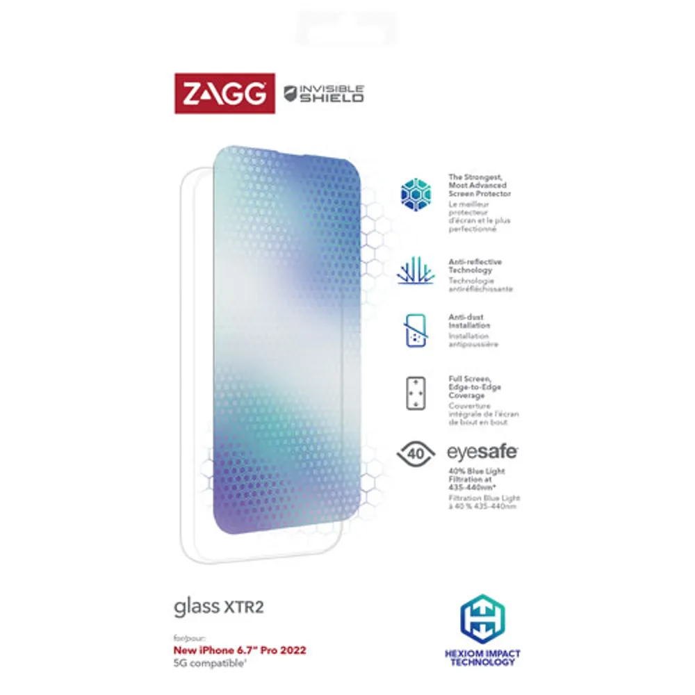 InvisibleShield by Zagg Glass XTR2 Screen Protector for iPhone 14 Pro Max