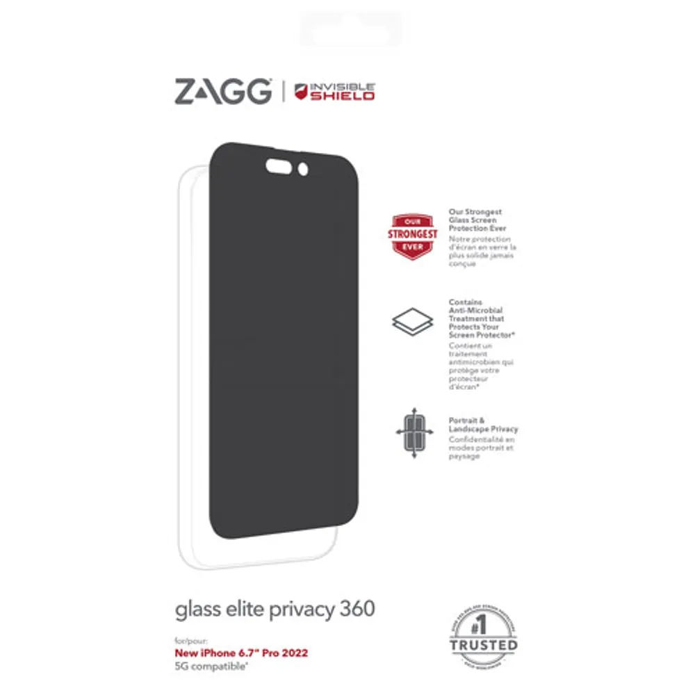 InvisibleShield by Zagg Glass Elite Privacy 360 Screen Protector for iPhone Pro Max